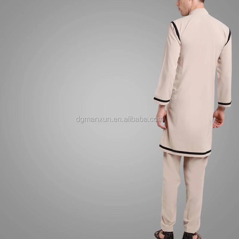 New Design Men Thobe Fashion Popular Muslim Men Suit Abaya Simple Style Turkey Abaya (4).jpg
