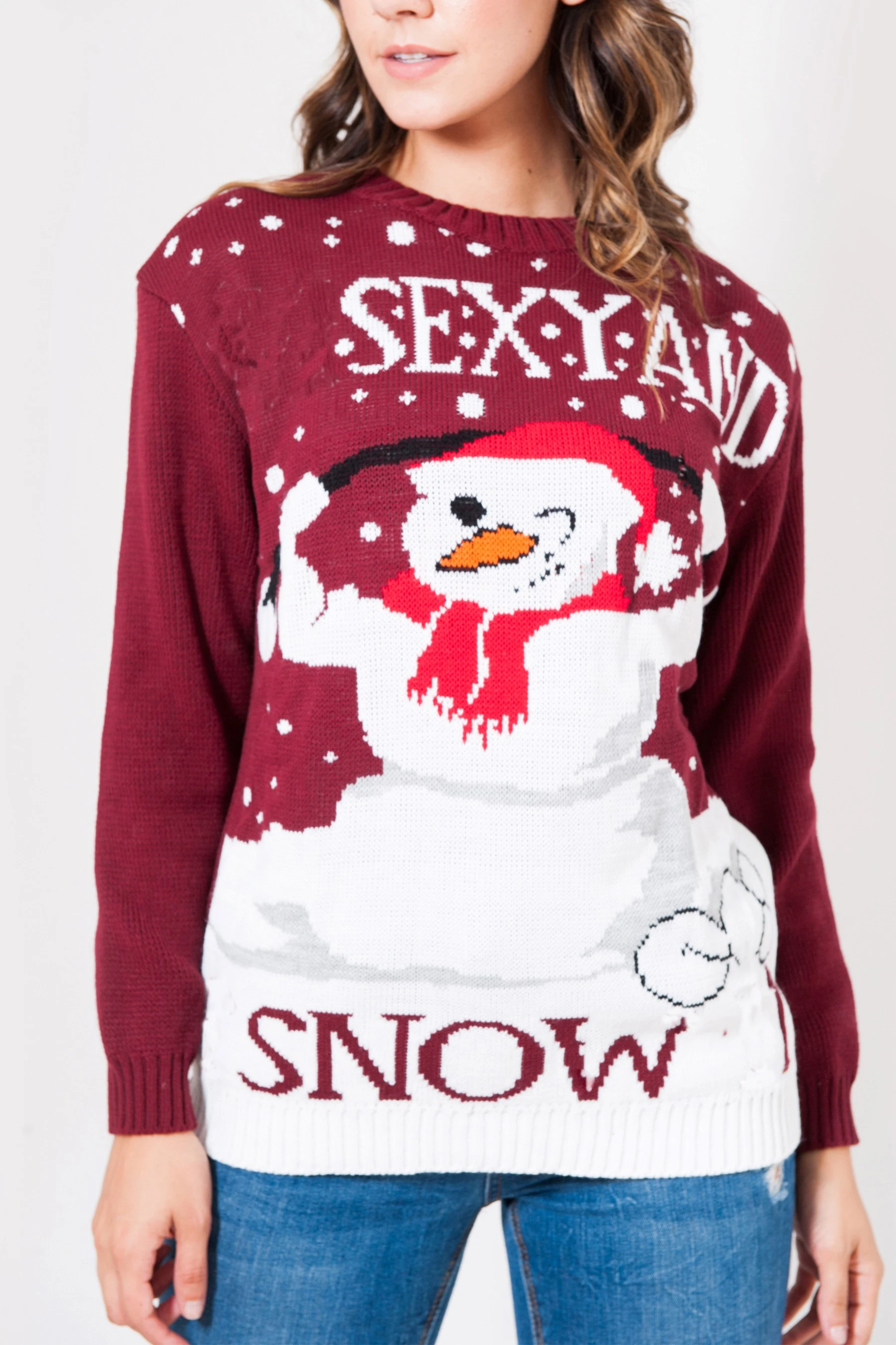 women pullover ugly christmas sweater