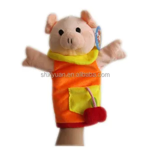 knitting animal pig hand puppet/making cartoon hand puppets