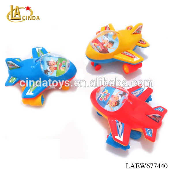 promotion gift plane toy small plastic candy toys shantou toys