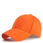 Orange blank baseball cap cotton blank visor hat