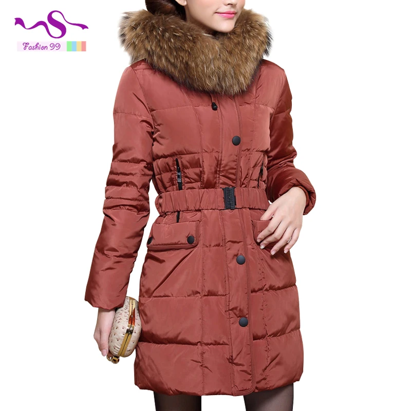 Korean womens winter jackets and coats 2015 new fashion Slim Women in the long section Hooded lapel Down Jackets YT88