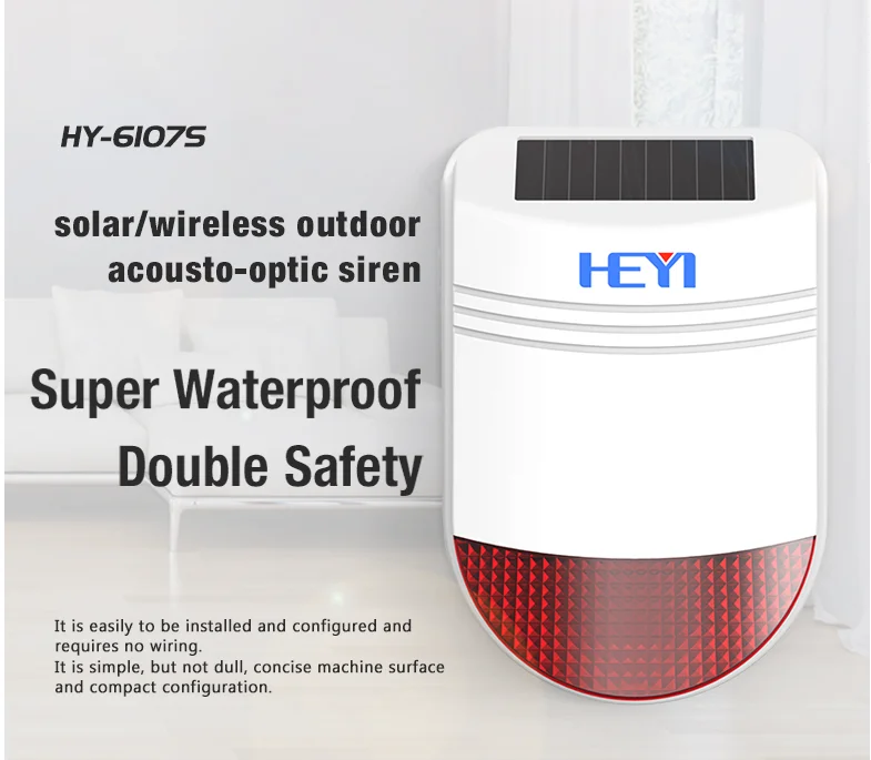 new Smart solar powered waterproof Home villas large house long distance alert Alarm System siren - ANKUX.COM