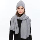 100% pure cashmere women knitted cap cashmere hat rib hat