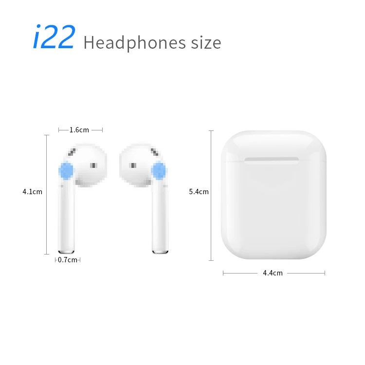Bluetooth Ear Buds Silent Disco i12 i30 i60 i80 i100 Waterproof Headphone Original Size i23 Touch 5.0 Hands Free Headsets - ANKUX.COM