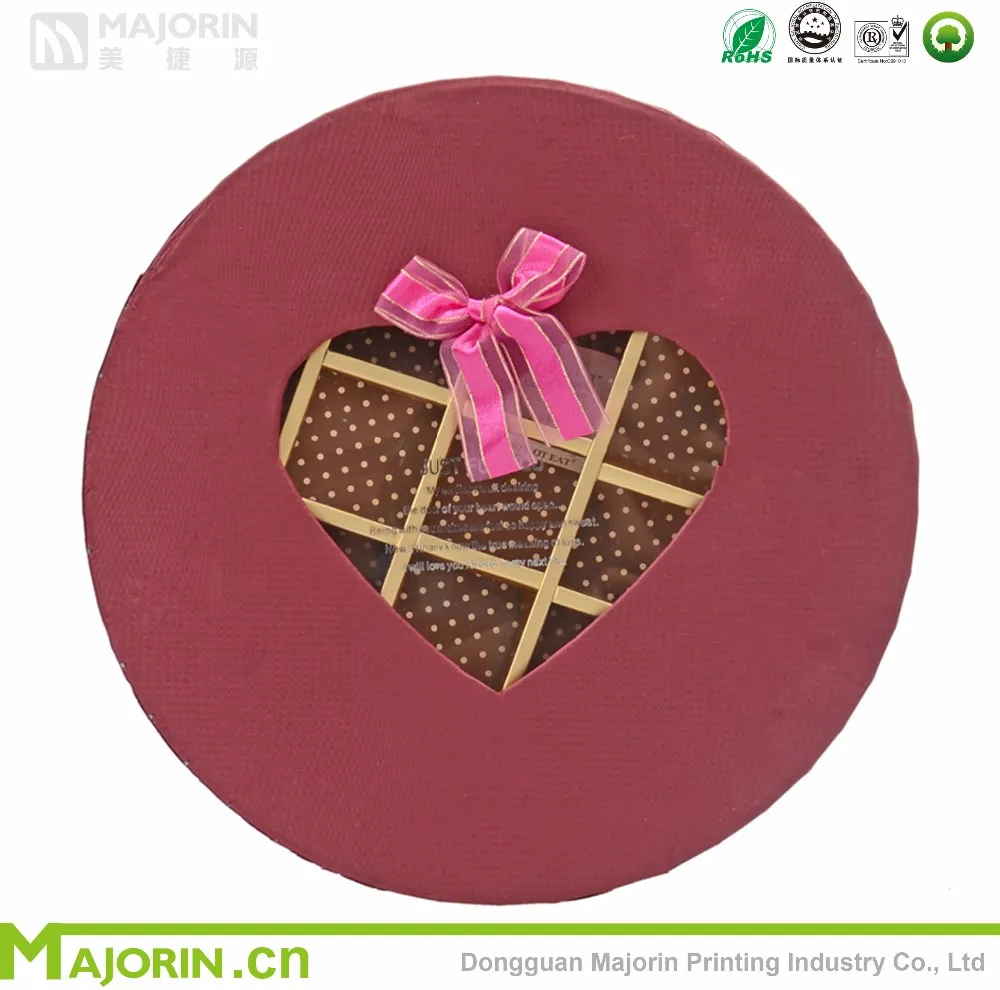 high quality luxury candy gift box chocolate round gift paper