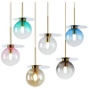 Modern Gradient Glass Ball Pendant Light Simple Chandelier Ceiling Lamp Art Creative dining room Study Hotel Decor Lighting
