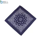 Cheap unisex black white custom paisley multi color bandanas headwear