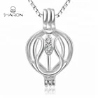 Sharon Jewelry Cheap Pearl Cage Pendant 925 Sterling Silver Flower Charm
