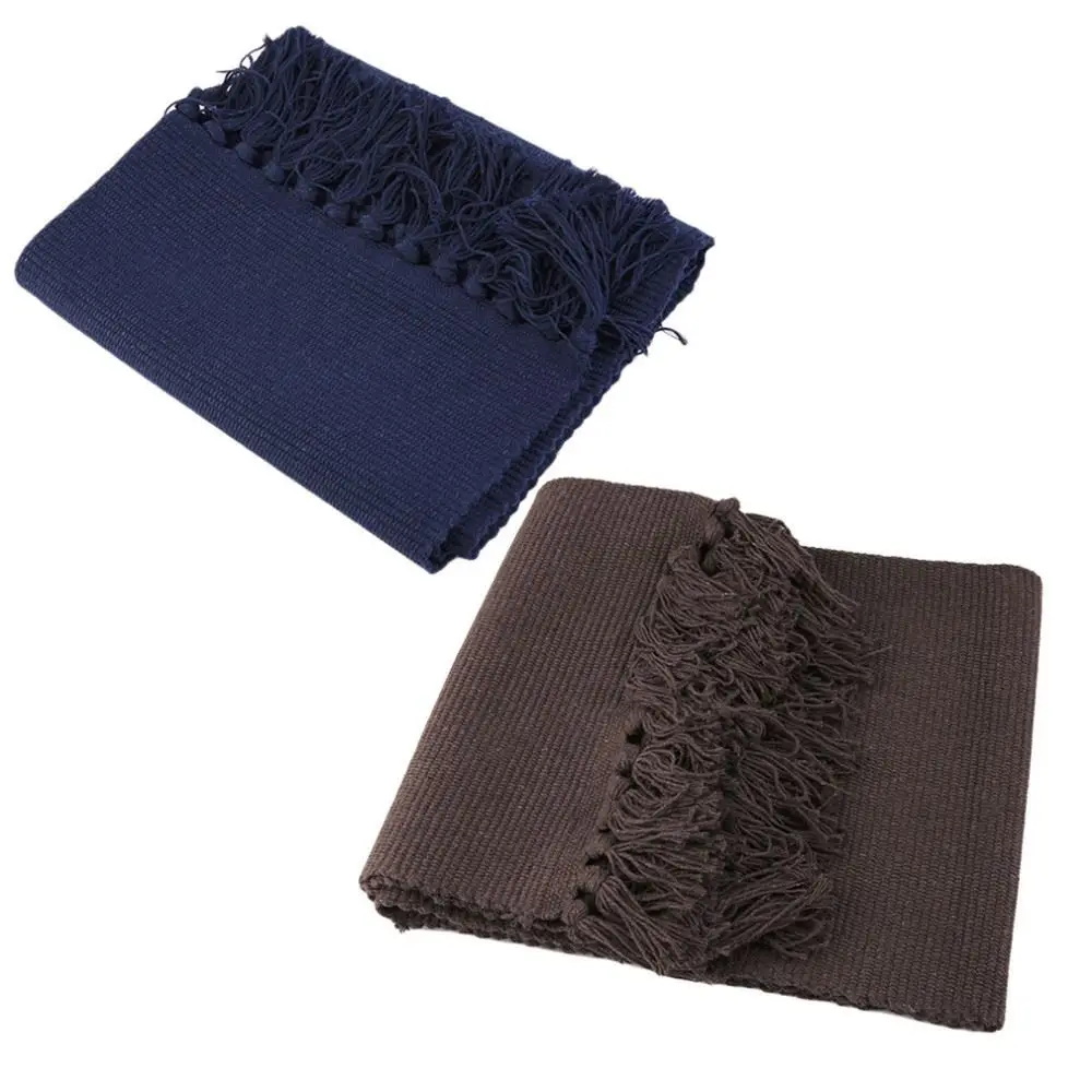 Comfortable Solid Color Soft 100% Cotton Blanket Crochet Summer Newborn Babies Blanket Casual Sleeping Bed Supplies
