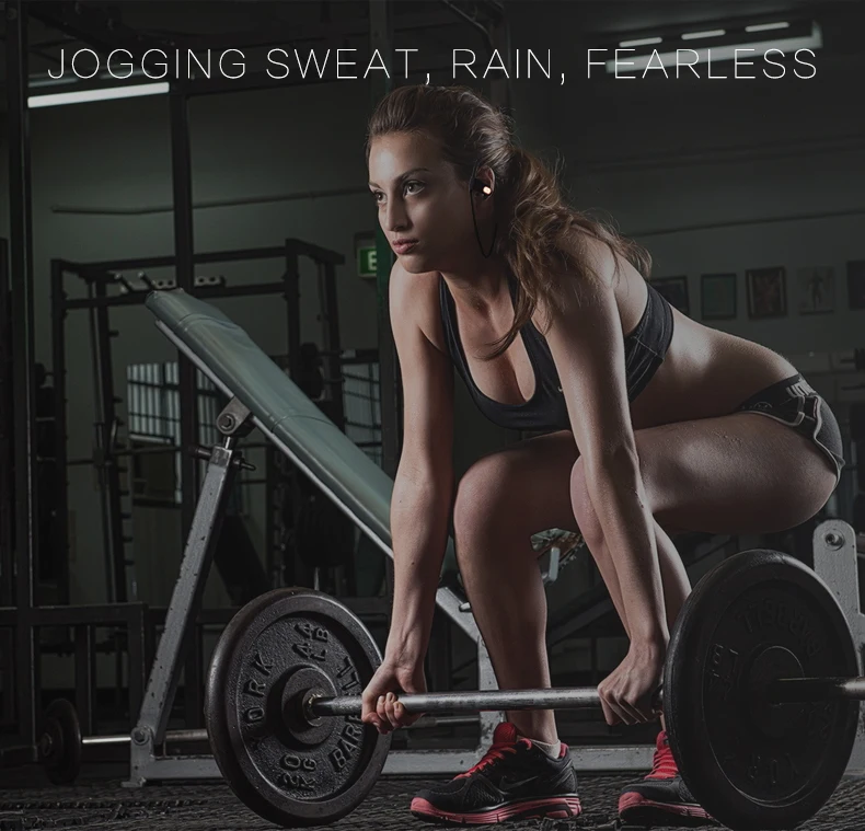 Sweatproof noise cancelling BT 4.1 sports wireless BT earphone stereo earbud headset headphone - ANKUX.COM