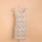 New Fashion Lace Blouse Designs White Lace Sleeveless Blouse For Women