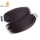 Round bundle unprocessed Yaki Straight raw virgin indian hair weave