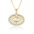 32759 Xuping imitation 1 gram gold jewellery, 14k color saudi gold jewelry allah pendants