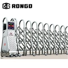 Rongo security stainless steel automatic collapsible sliding gate design price