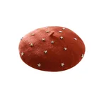 Factory price custom made french 100% wool beret warm winter hat