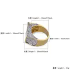 New Cz Hip Hop New Custom Gold Color Plated Star Ring CZ Stone Rings Charm For Women Men Bling Party Jewelry