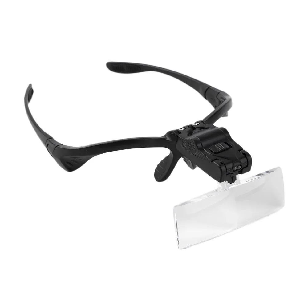2017 new 3.5X Lens Adjustable Loupe Headband Magnifying Glass Magnifier with LED Magnifying Glasses Jeweler Watch Repair