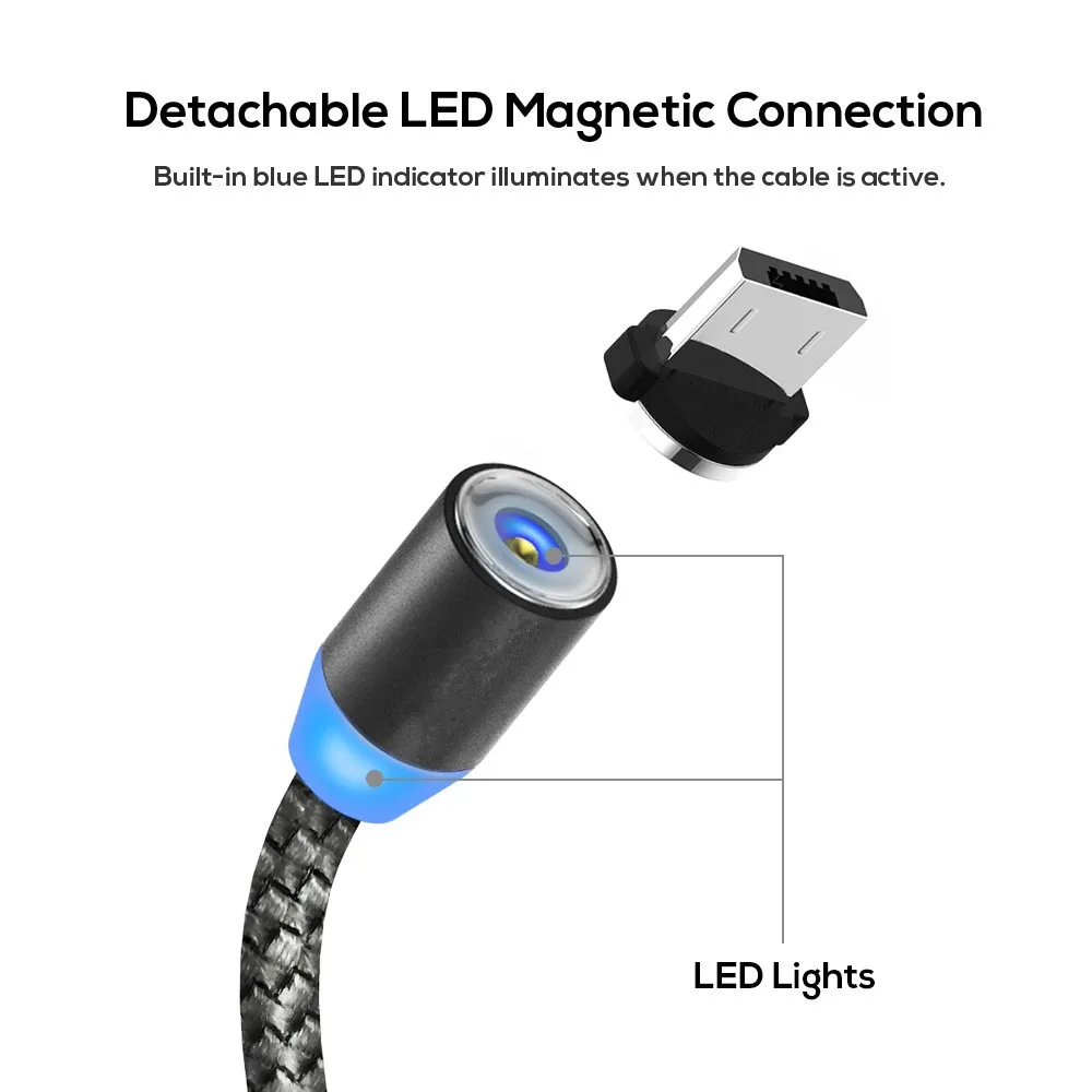 Original Factory High Quality Nylon Braided Type-c Magnetic Charging USB Cable for Samsung S10 S9 - ANKUX.COM