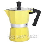 3cup Yellow coffee maker . pot coffee maker, aluminum coffee maker , Espresso coffee maker