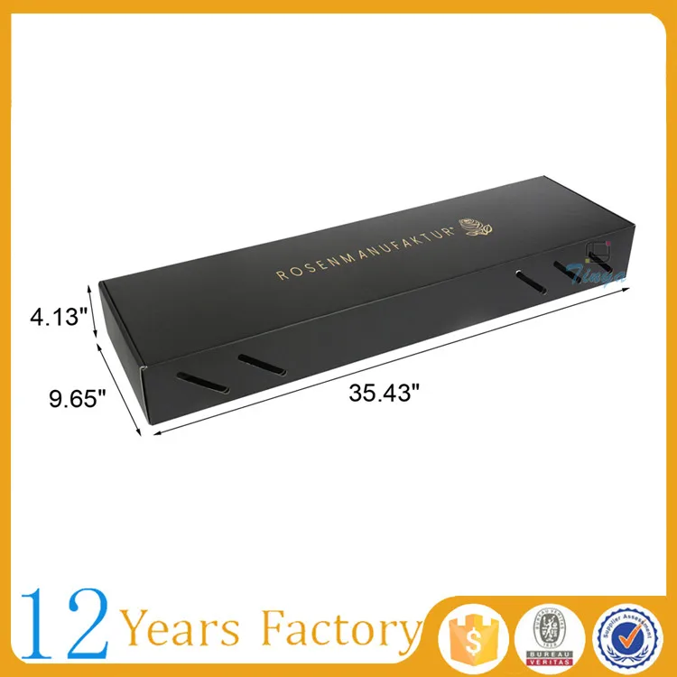 tuck top black corrugated paper gift packaging flower gift box
