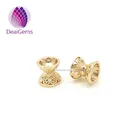 double side 24k gold filled brass bead caps jewelry accessory