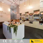 Bright cosmetic shop interior design/cosmetic shop furniture/cosmetic display cabinet
