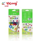 YL815126-24 high quality dual tip triangle natural basswood color pencils 24 colors for student/school