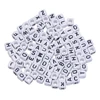 top quality food grade silicone beads acrylic alphabet letter cube beads