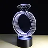 Zogift Novelty Diamond Ring Creative 7 Color Changing 3D Led Night Light RGB Mood Table Lamp