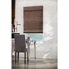 Wood rail Roman Bamboo blinds with valance bamboo shades