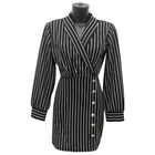 2019 fashion design suits Italy Newest Fashion Styles Striped Women Suits from Italy