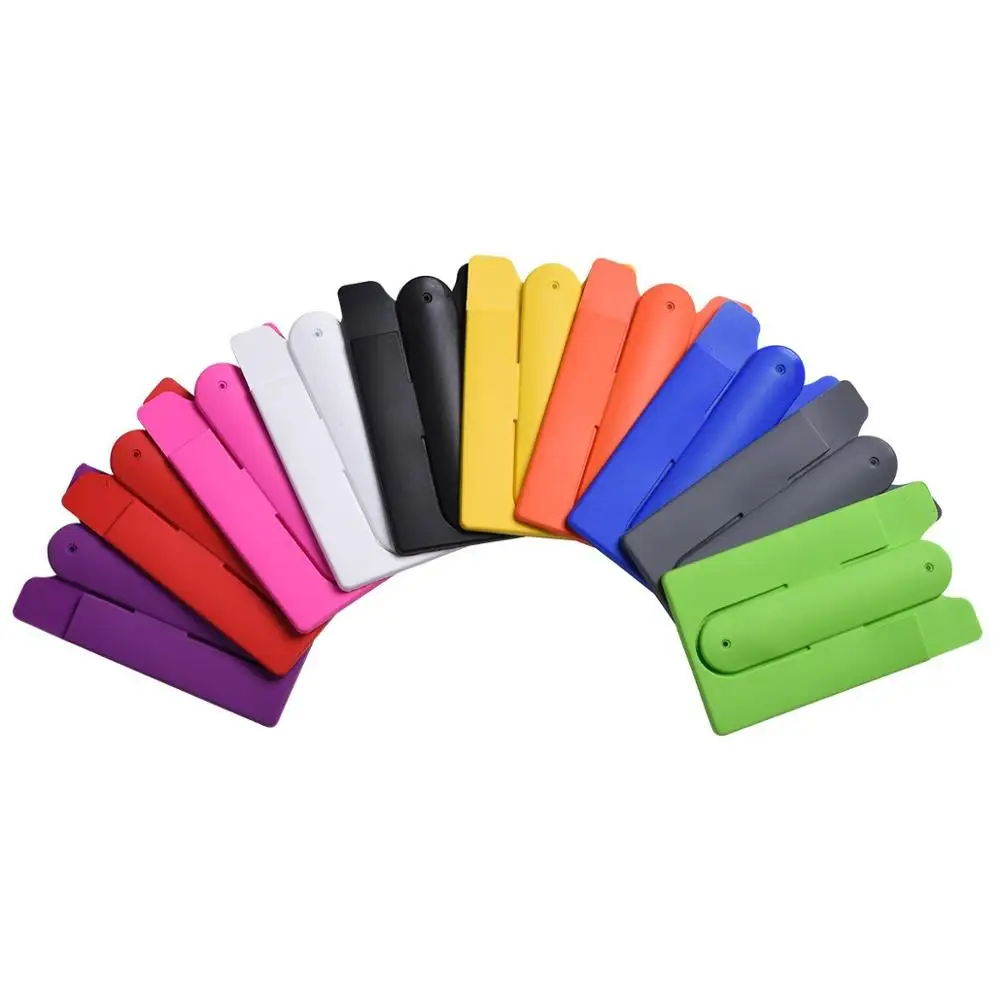 credit card holder pocket pouch with phone stand silicone mobile