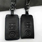 genuine leather car card key case cover bag for renault kadja with debossed logo
