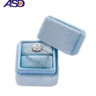 Wholesale Velvet Jewellery Ring Display Box Jewelry Gift Packaging Box