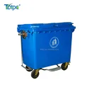 660Litre EN840 Outdoor Garbage Bin Recycle Waste Container