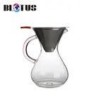 Household stainless steel manual drip glass coffee machine