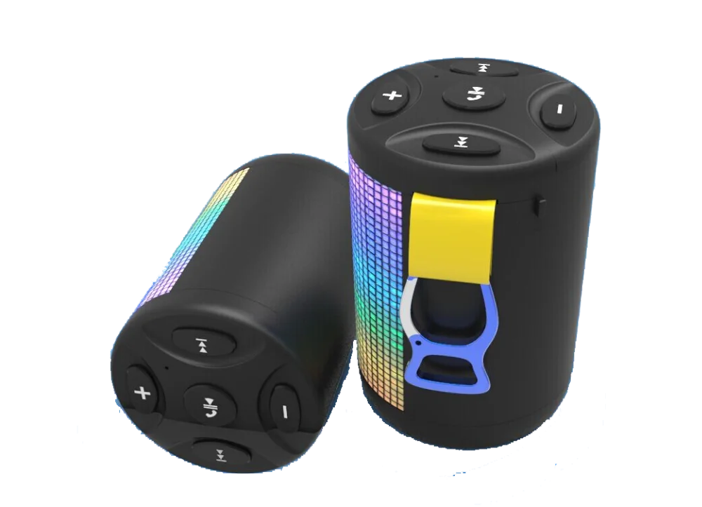 outdoor music mini portable waterproof wireless bluetooth speaker with led light