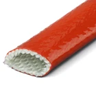 Silicone Rubber Coated Fiberglass rubber hoses Sleeving For Heat Resistant