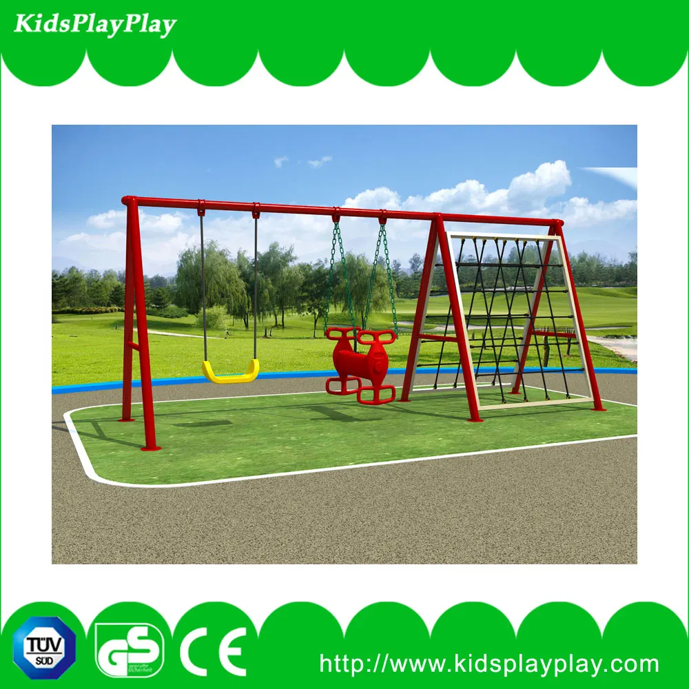 Plastic Luxury Safety Garden Swing Set Supplier With Climb Net Buy Swing Set Supplier,Swing