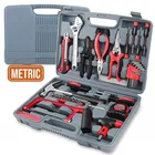Hispec 53 Pieces Hand Tool Combo Kit Wood Work Tool Set Ferrametas Tool Set for Home Household DIY Repair