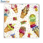 Colorful Ice Cream Pattern 100% Printed Paper Napkin