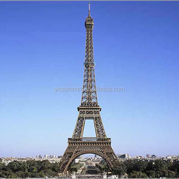 フランスへのエッフェル塔金属アート彫刻都市の屋外正方形の風景