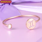 Metal Zodiac Signs Bracelet Adjustable Horoscope Bracelet Bangle