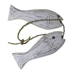 Hand Carved Wood Carved Wood Fish Assorted Wooden Fish Set White Hand Carved Wood Fish