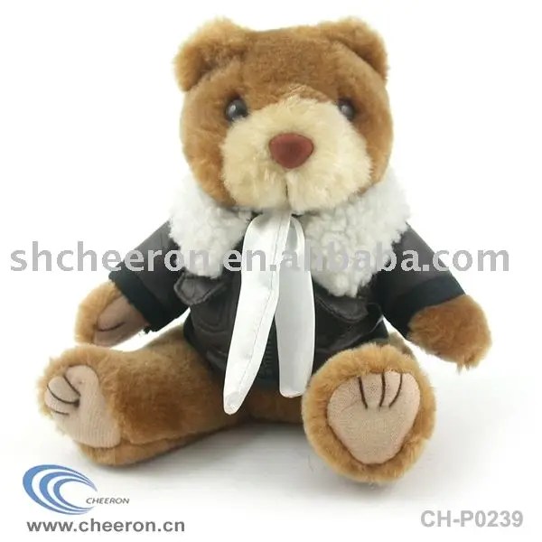 plush aviator bear,stuffed aviator toy,stuffed pilot bear