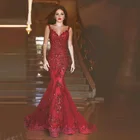 Women Evening Dress Long Gown 2018 Sexy Party Wear Gowns Marnoon Mermaid Prom Dress
