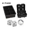2pcs Pack Reusable Ice Mold Maker Silicone Ice ball Ice Cube Tray Set for Whiskey