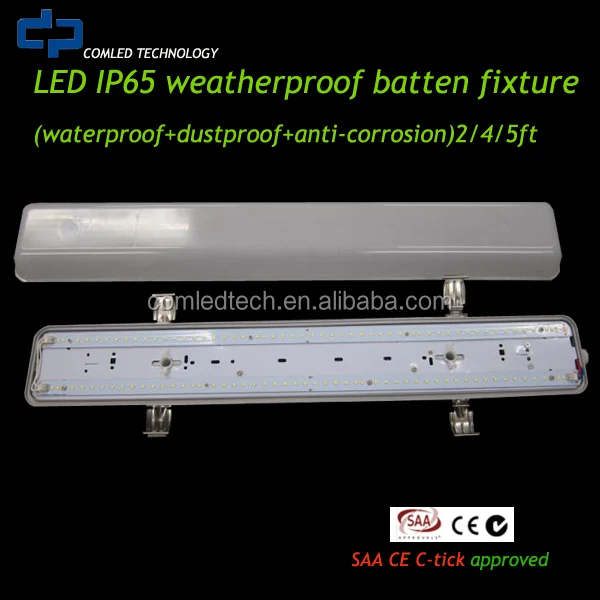 emergency led tri proof diffuser ip65 fluorescent light fixture