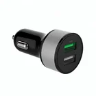 Wholesale 2 port usb QC3.0 car charger quick charger qualcomm 3.0